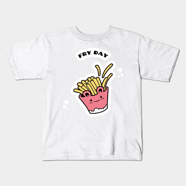 fry day Kids T-Shirt by asian tee